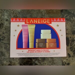 Laneige Midnight Minis 5-Piece Lip Care Set Glowy Balm & Sleeping Mask New